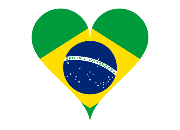 Brazil Flag Heart PNG pngteam.com