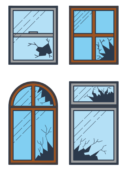 Broken Window Clip Art - Broken Window Png
