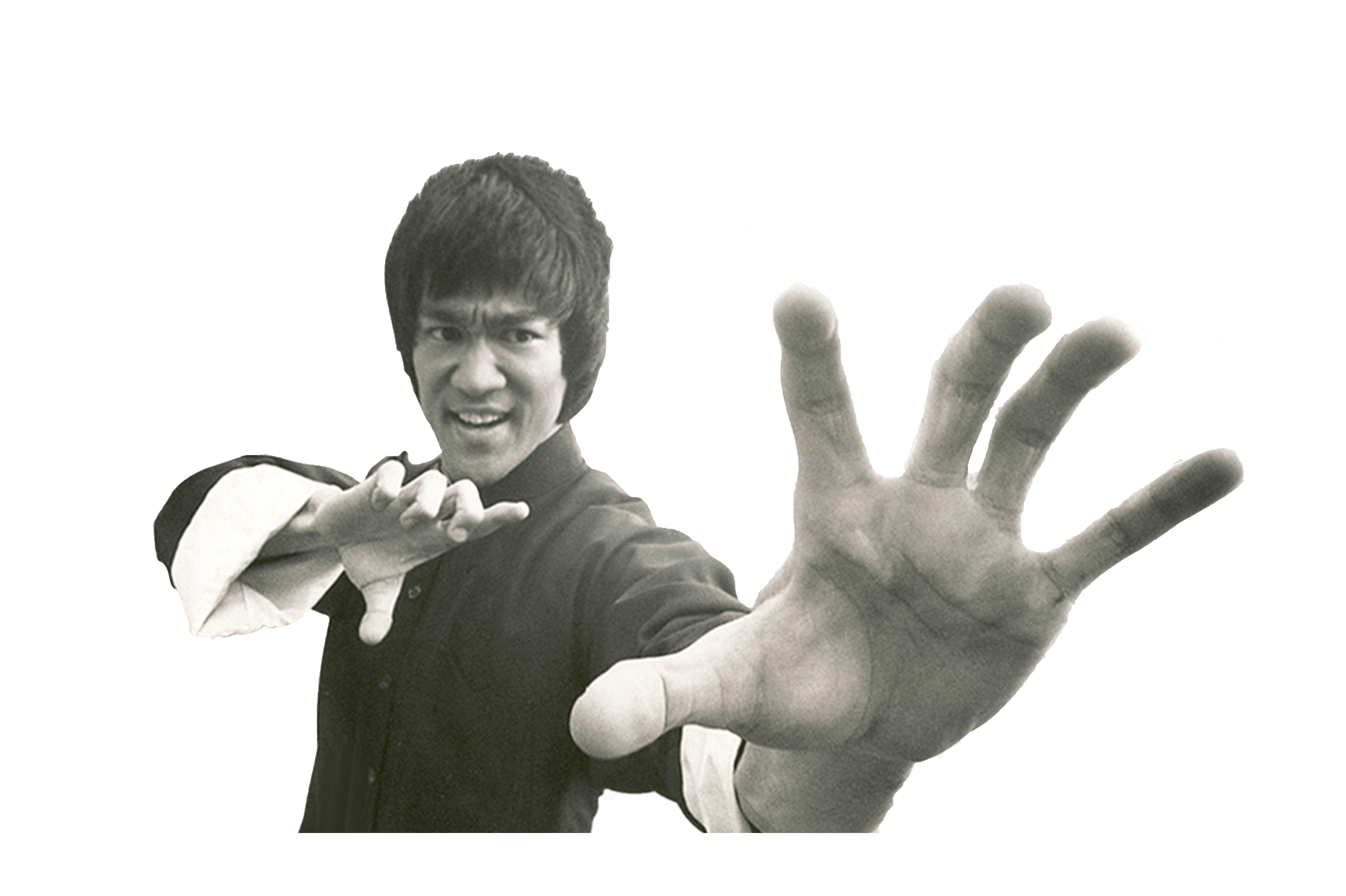 Bruce Lee Black and White PNG HD  Transparent pngteam.com