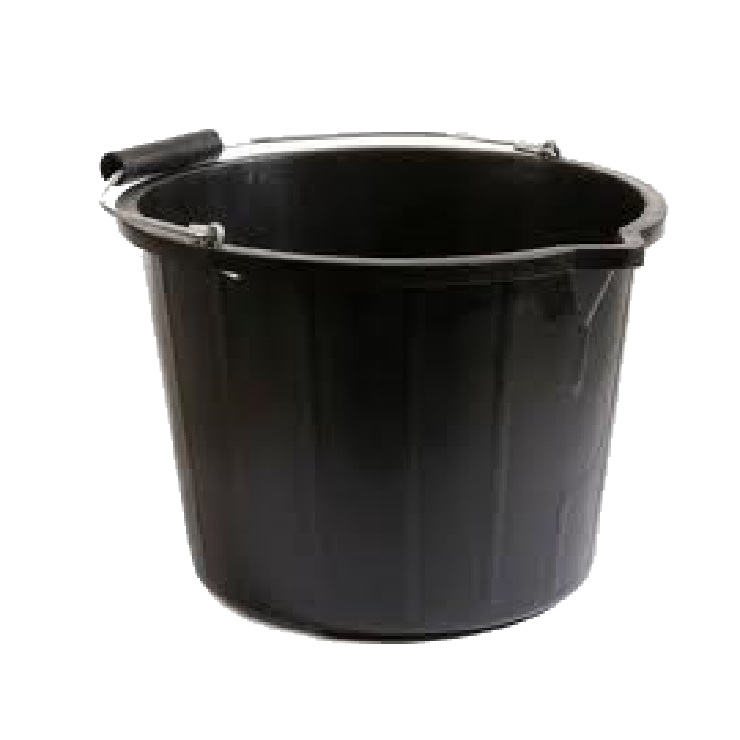 Black Plastic Bucket PNG HD  pngteam.com