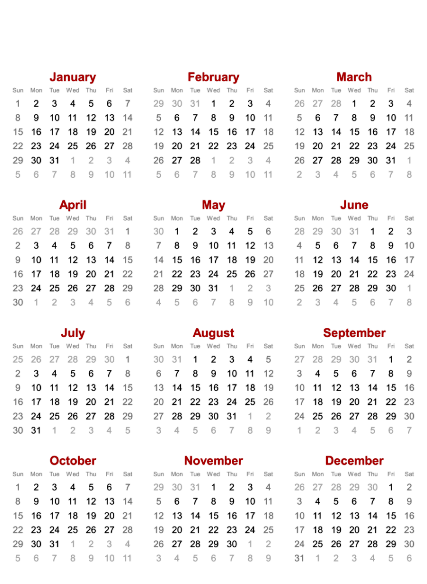 Simple Calendar 2023 PNG pngteam.com