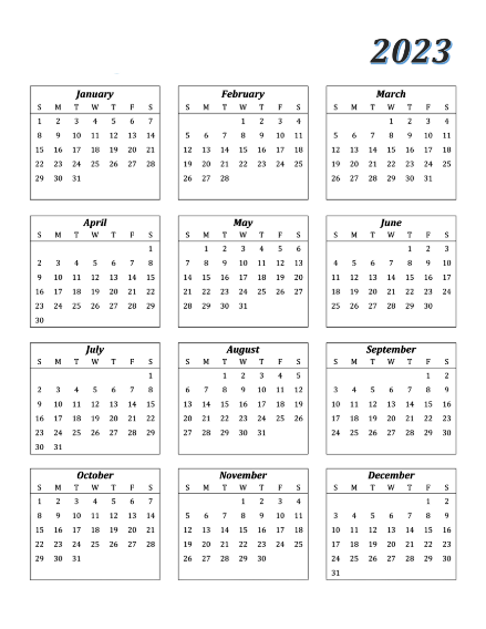 Monthly Calendar 2023 PNG pngteam.com