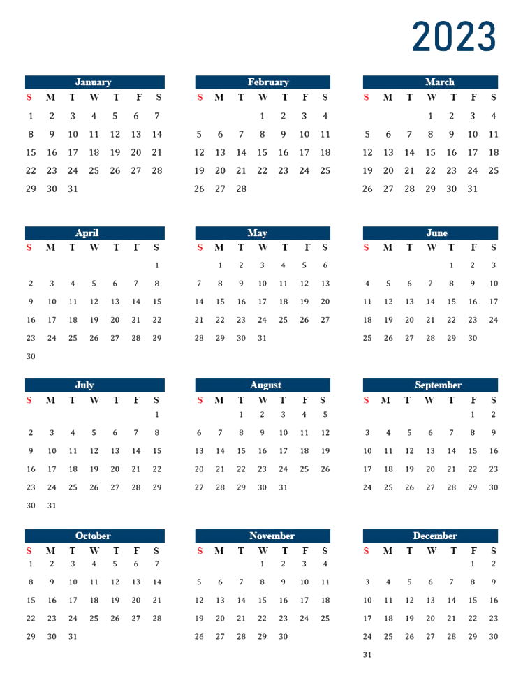 Calendar 2023 PNG Transparent pngteam.com