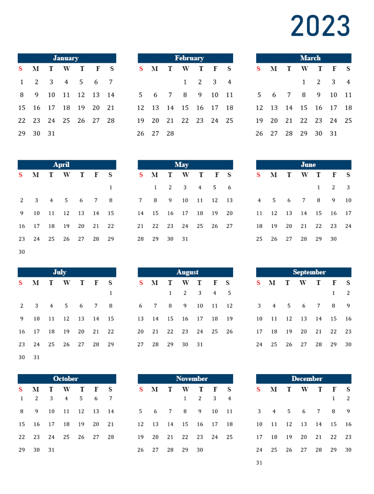 Calendar 2023 PNG Transparent - Calendar 2023 Png