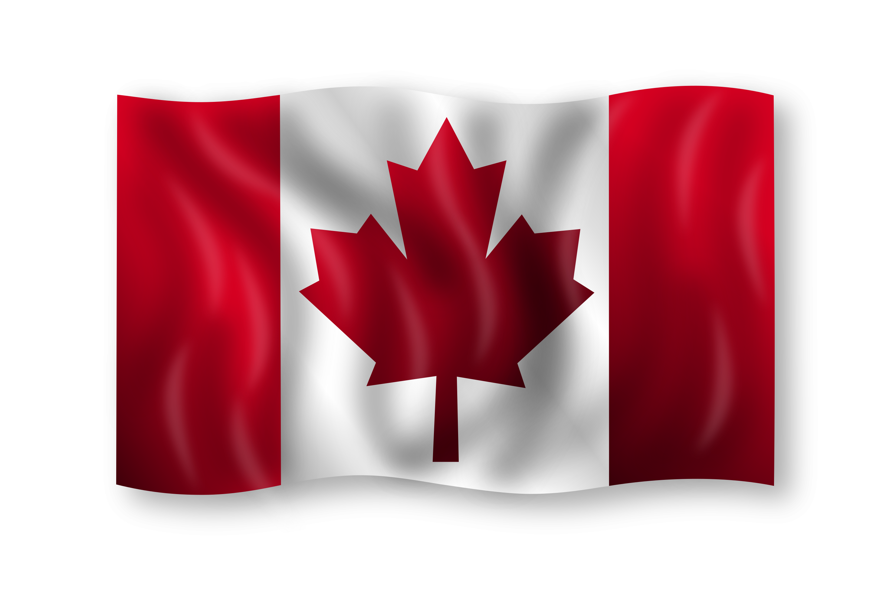 Waving Canada Flag PNG in Transparent - Canada Flag Png