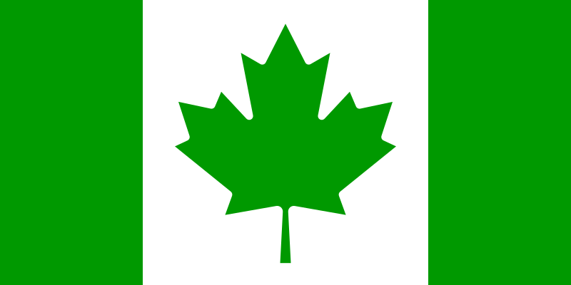 Green Canada Flag PNG Image in High Definition