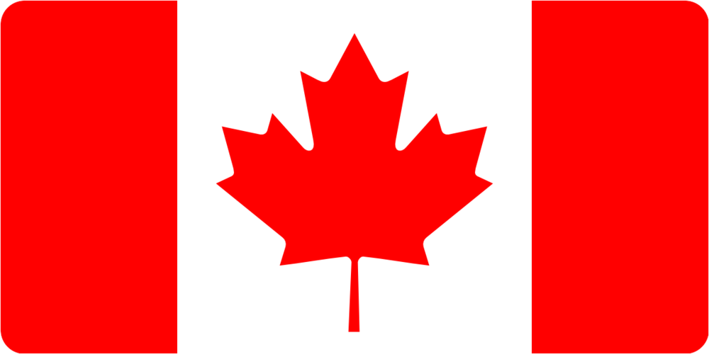 Canada Flag Rounded Corners PNG Transparent Background