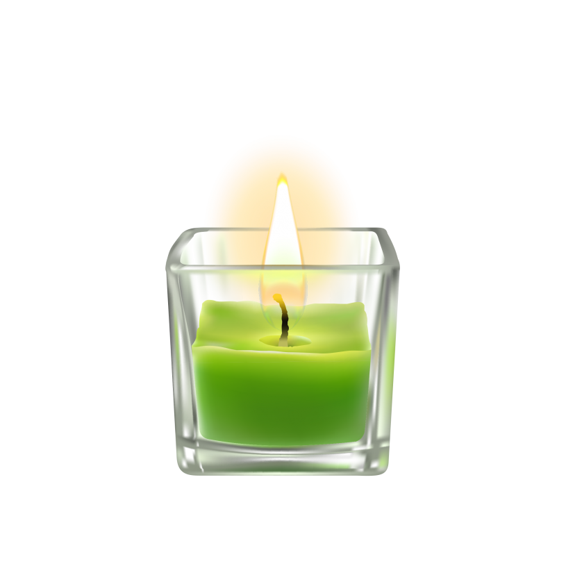 Glass Green Candle PNG HD pngteam.com