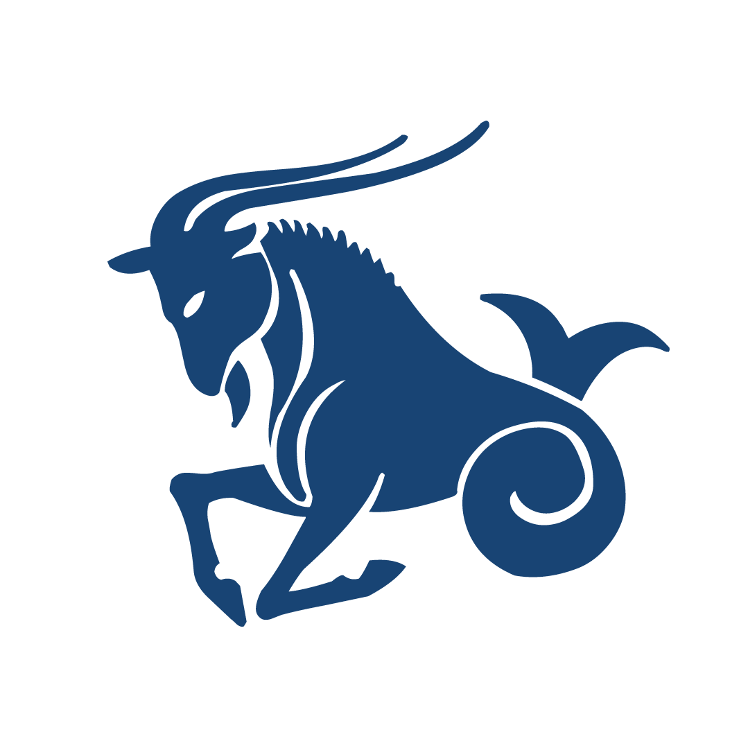 Horoscope Blue Capricorn Logo PNG in Transparent