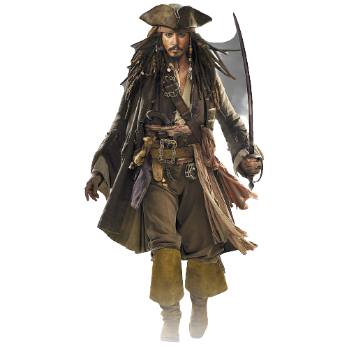 Captain Jack Sparrow PNG in Transparent