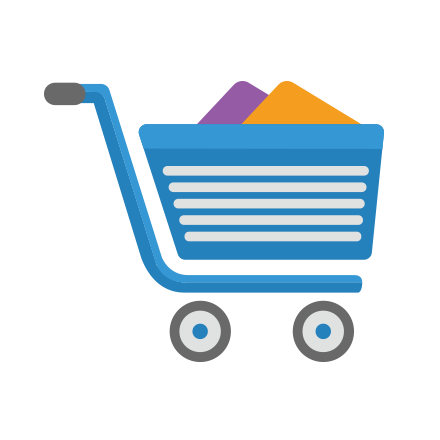 Shopping Cart Colorful PNG HQ