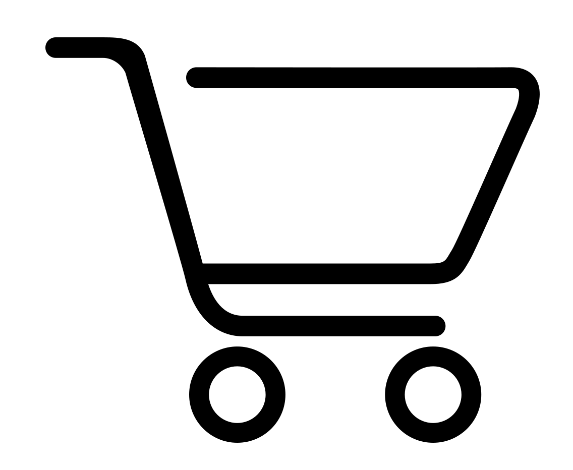 Shopping Cart Black and White PNG Images