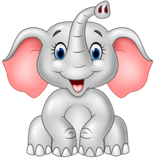 Cartoon PNG elephant