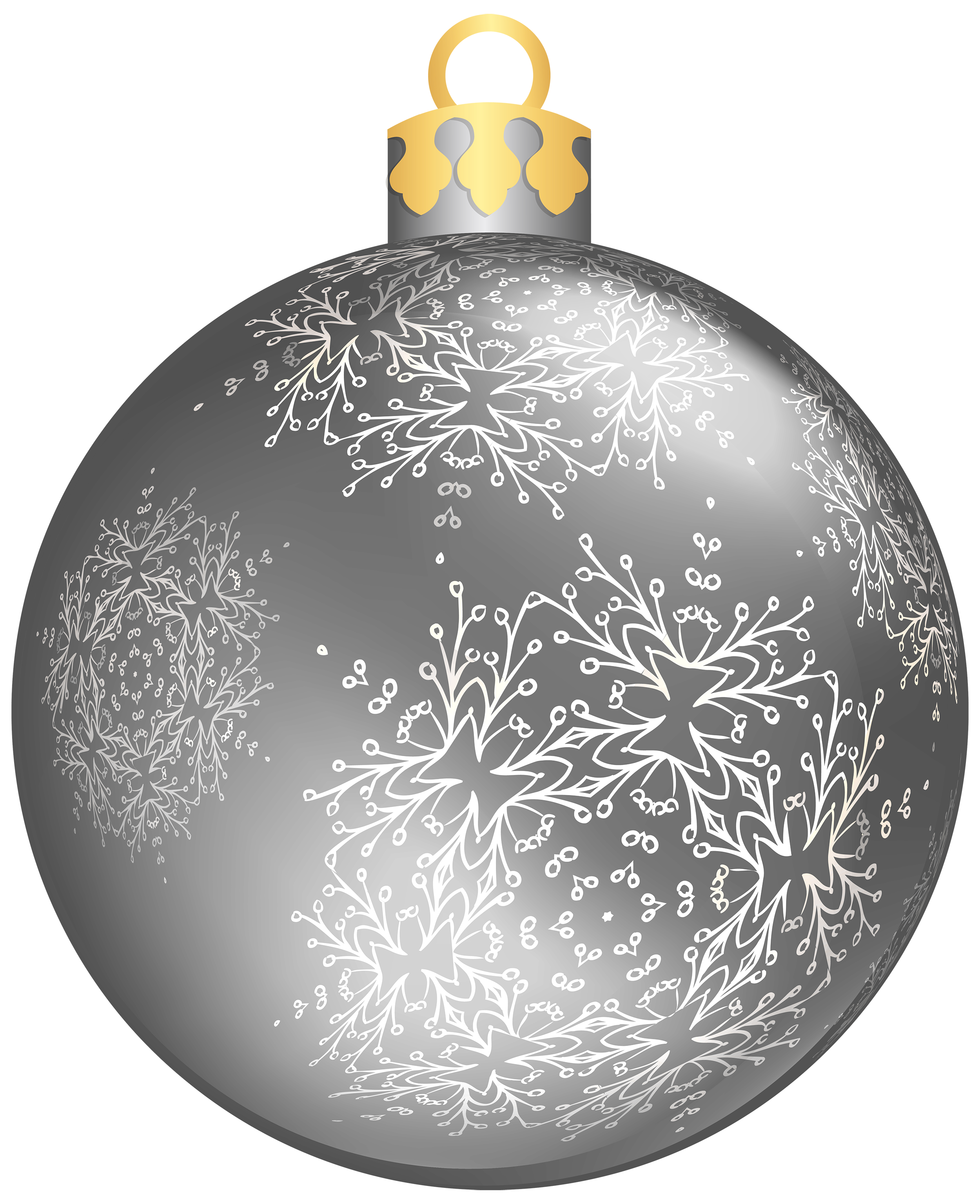 Gray Christmas Ball PNG Transparent pngteam.com