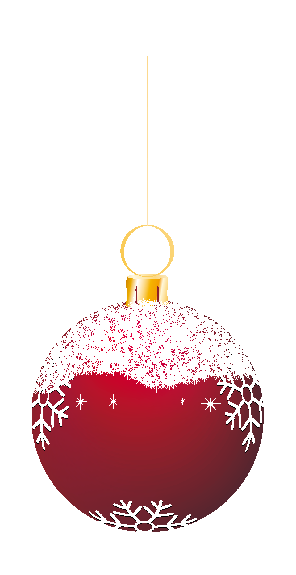 Red Christmas Ball with Snow PNG Transparent pngteam.com