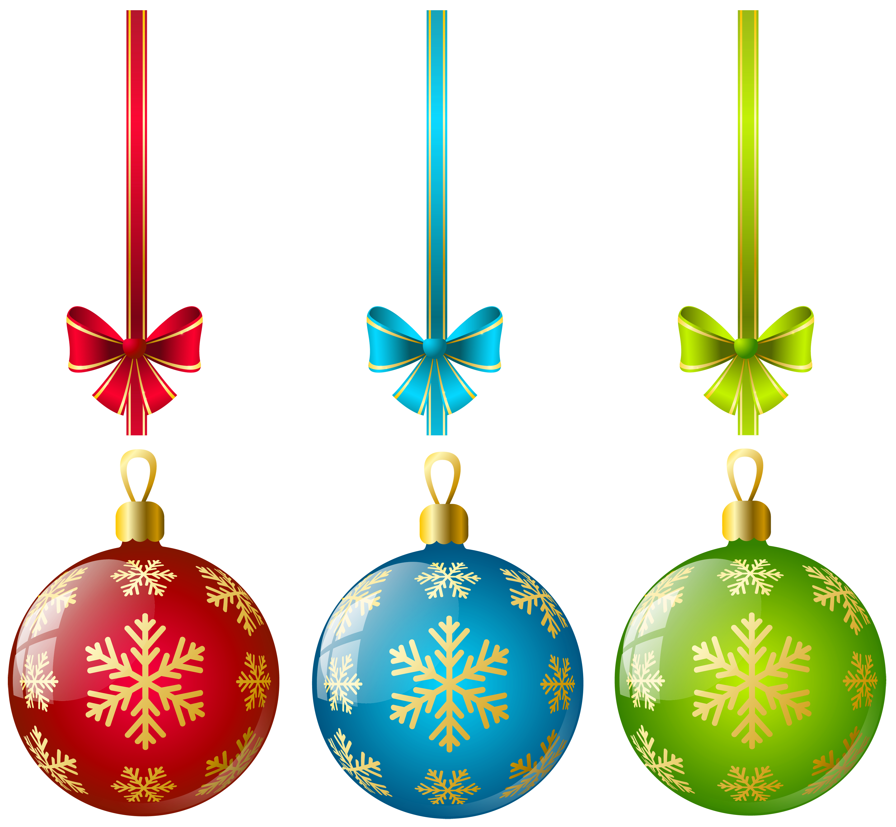 Christmas Ornaments Red Blue Green Balls PNG Transparent - Christmas Ornament Png