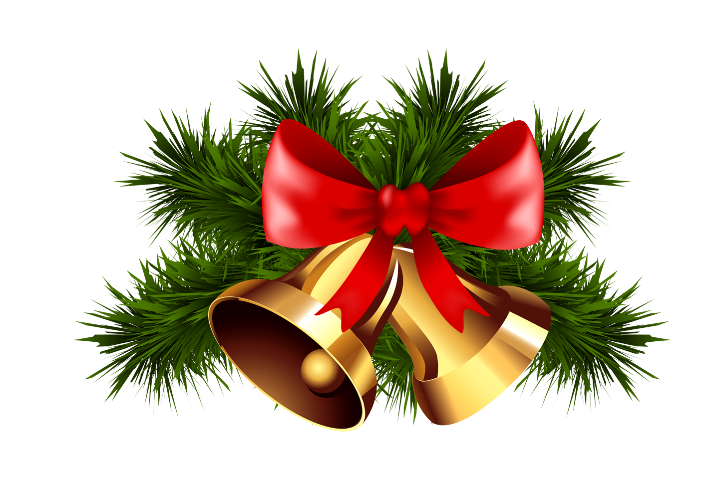 Red and Green Christmas Ribbon with Bell PNG Transparent pngteam.com