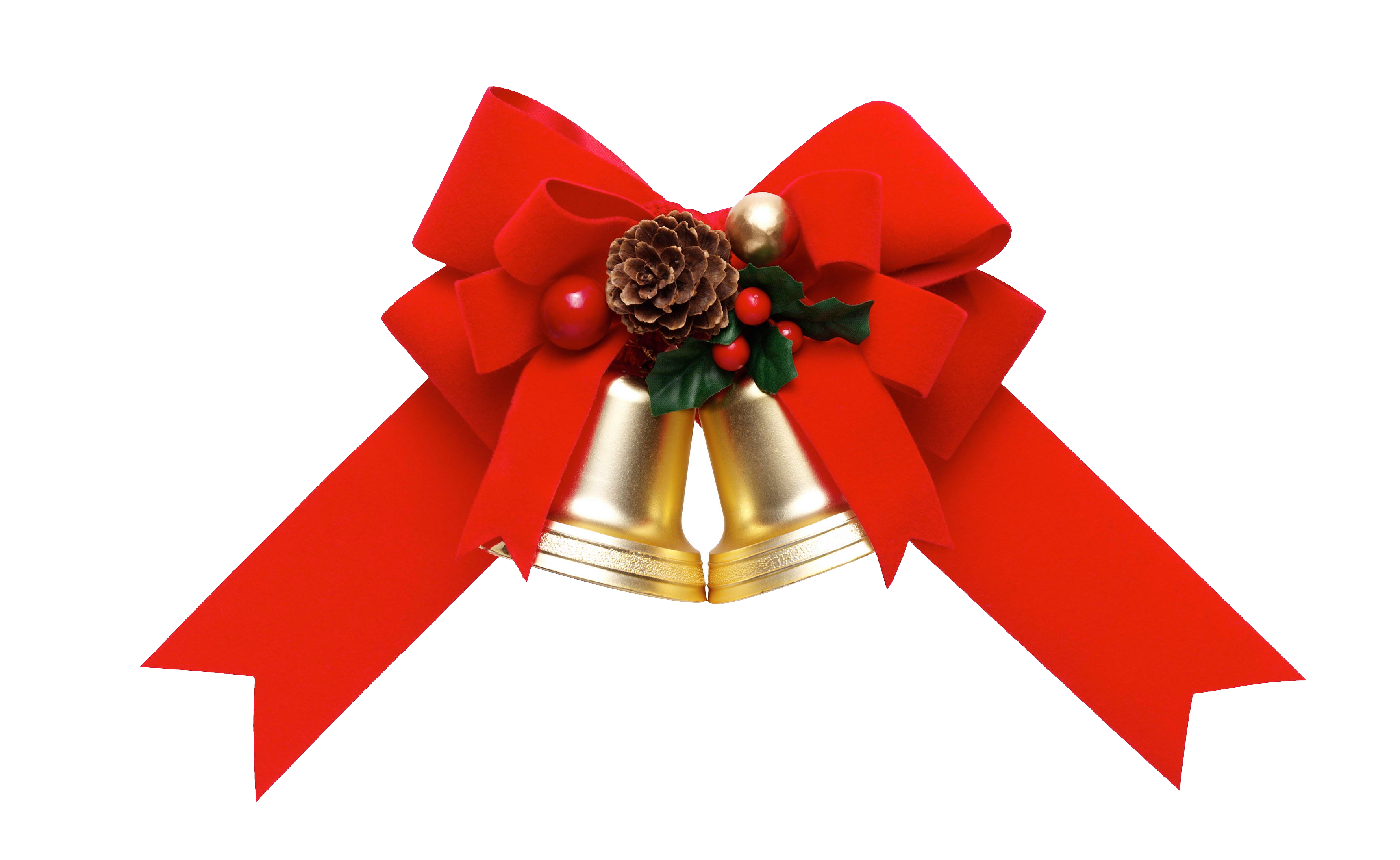 Christmas Ribbon and Bell PNG HD  pngteam.com