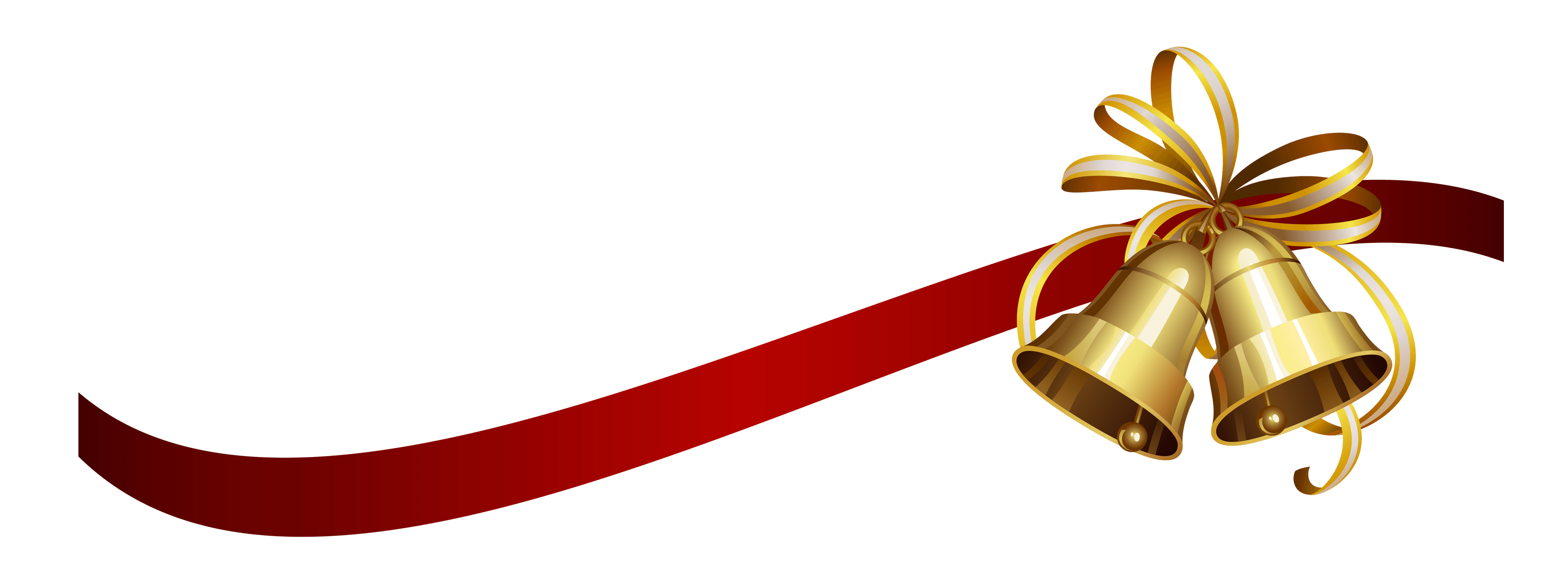 Christmas Ribbon and Bells PNG HD Image pngteam.com