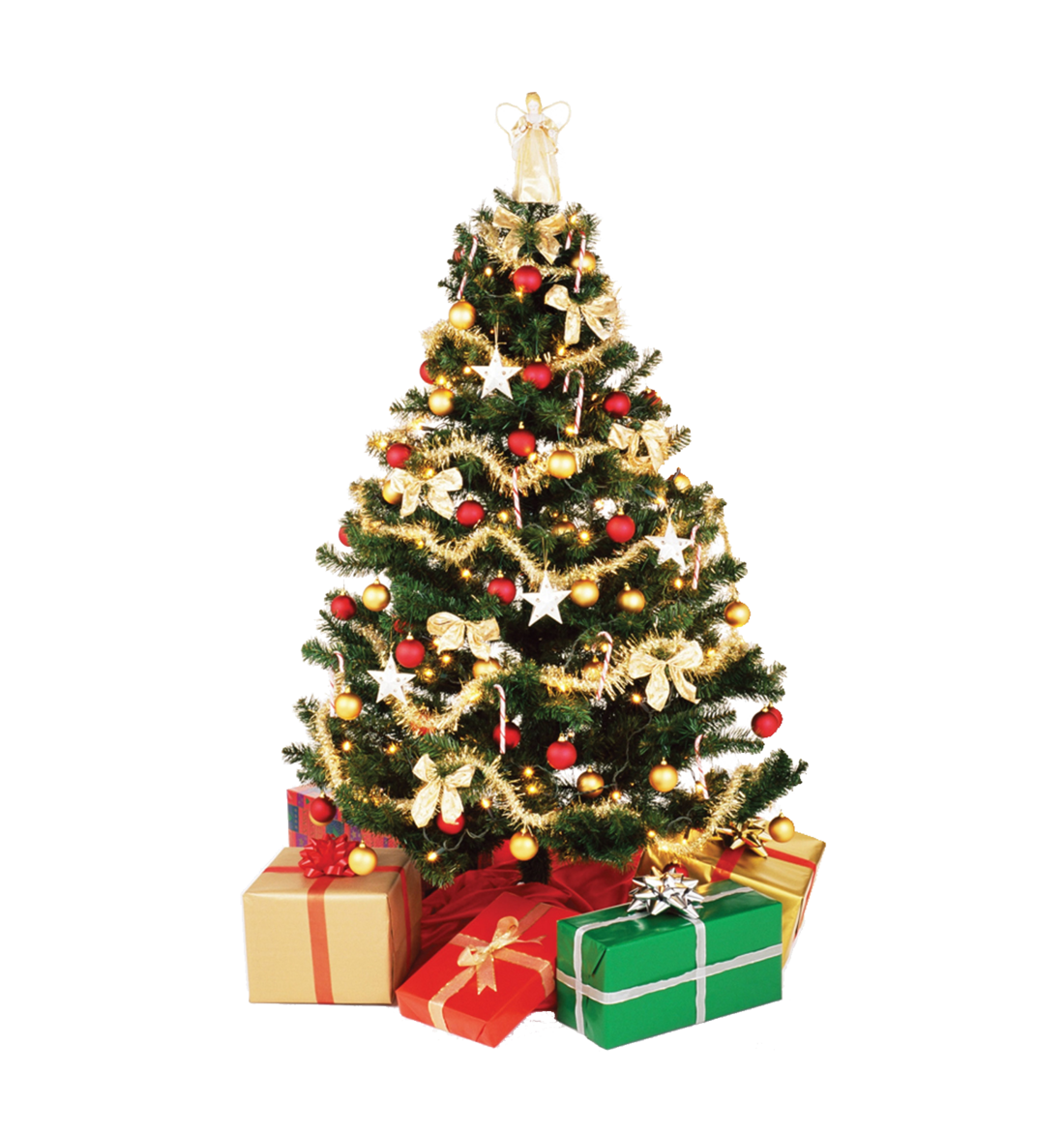 Christmas Tree Presents PNG HD  - Christmas Tree Png