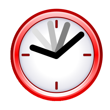 Red Clock PNG HD 