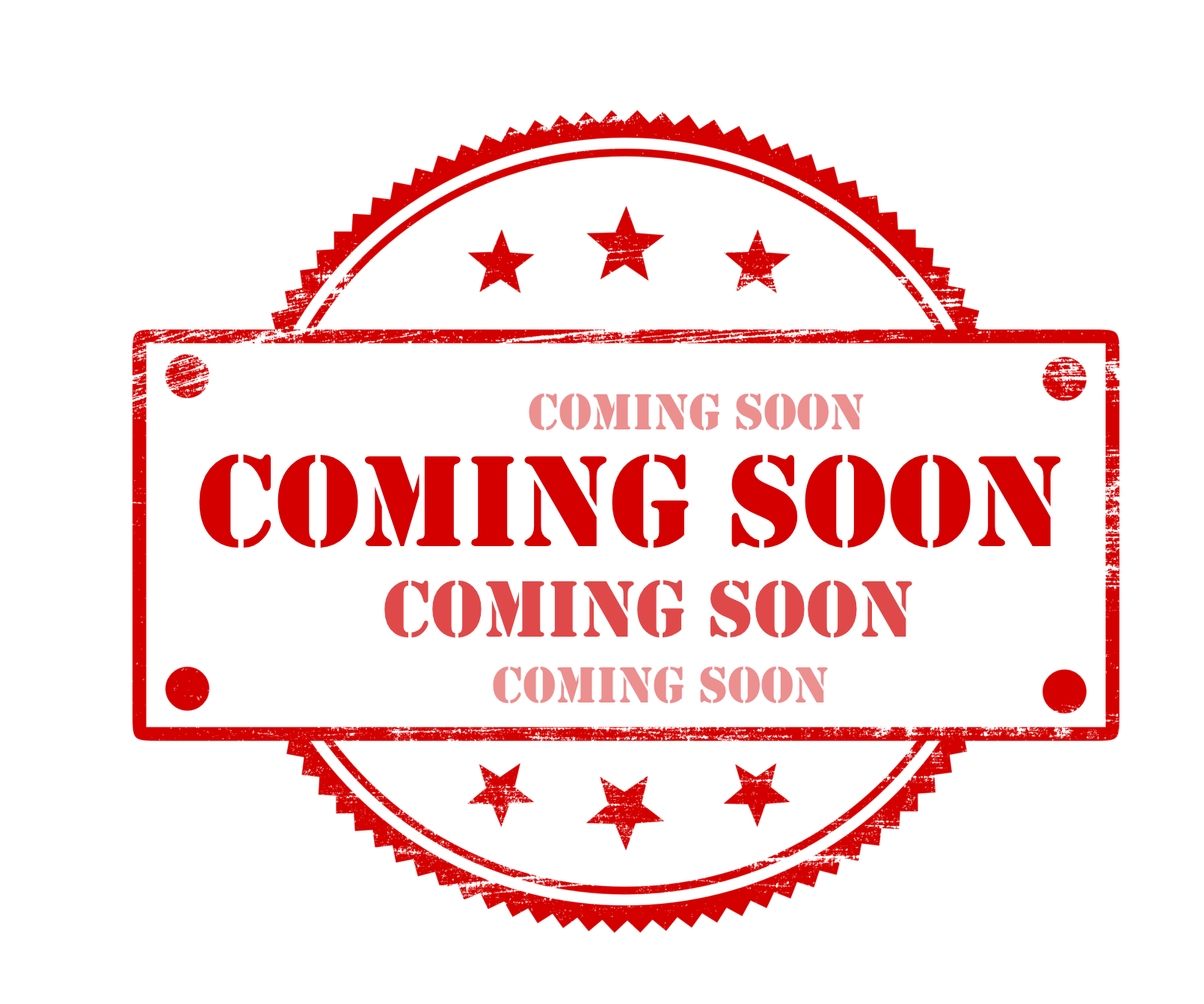Coming Soon Stamp PNG Transparent Background Red Logo