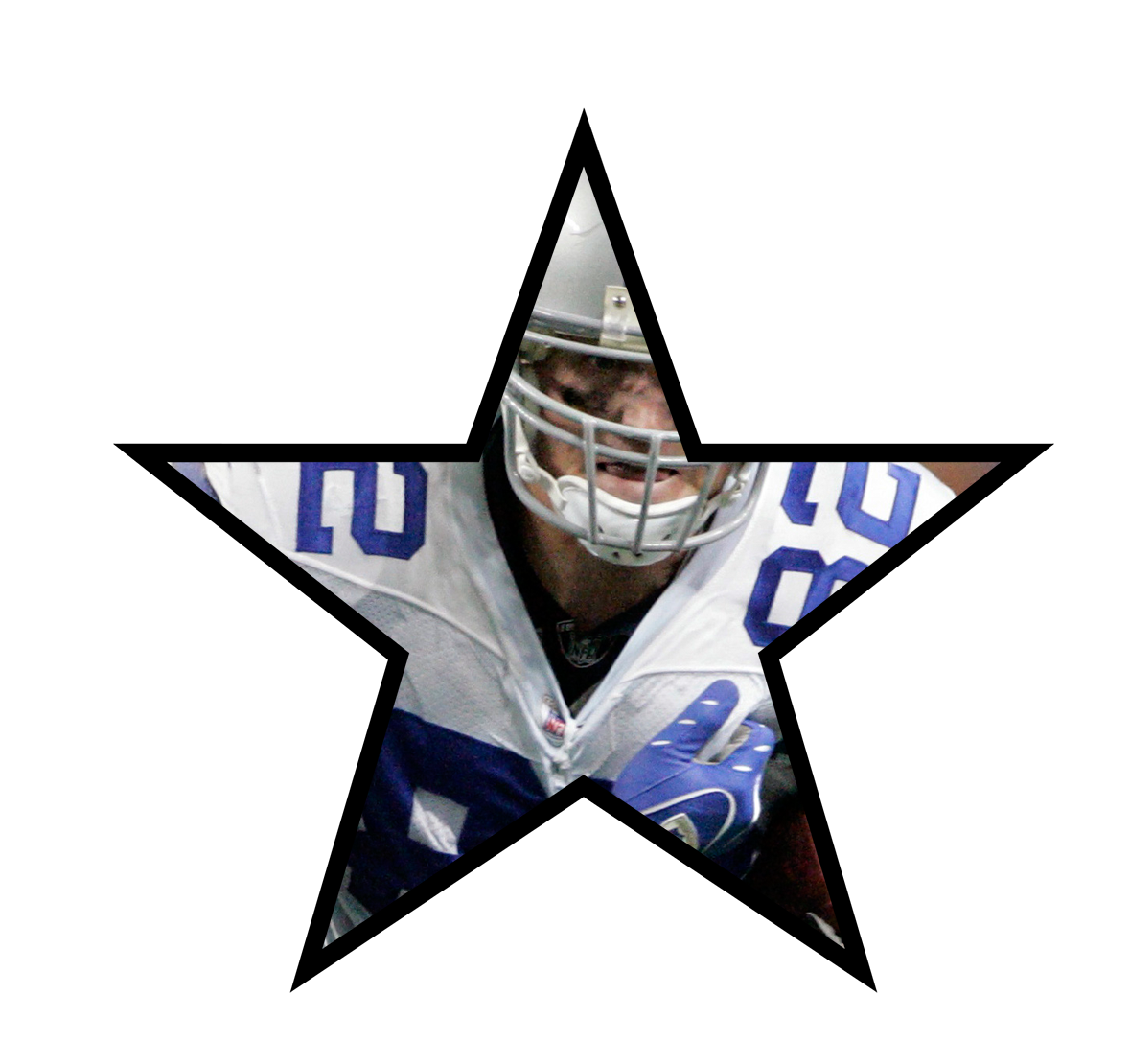 Dallas Cowboys Player in a Star PNG HD pngteam.com