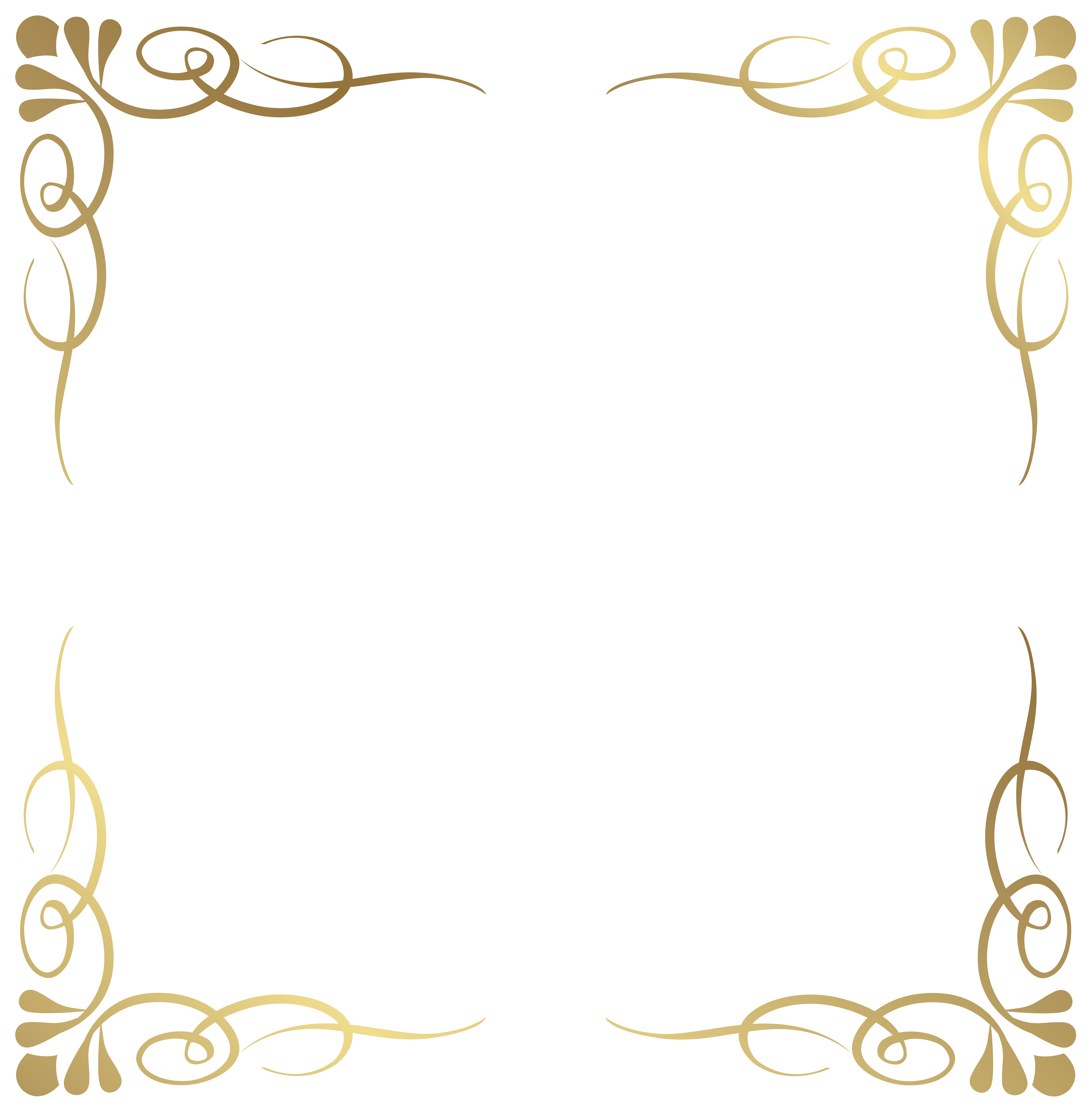 Golden Frame Decorative PNG in Transparent pngteam.com