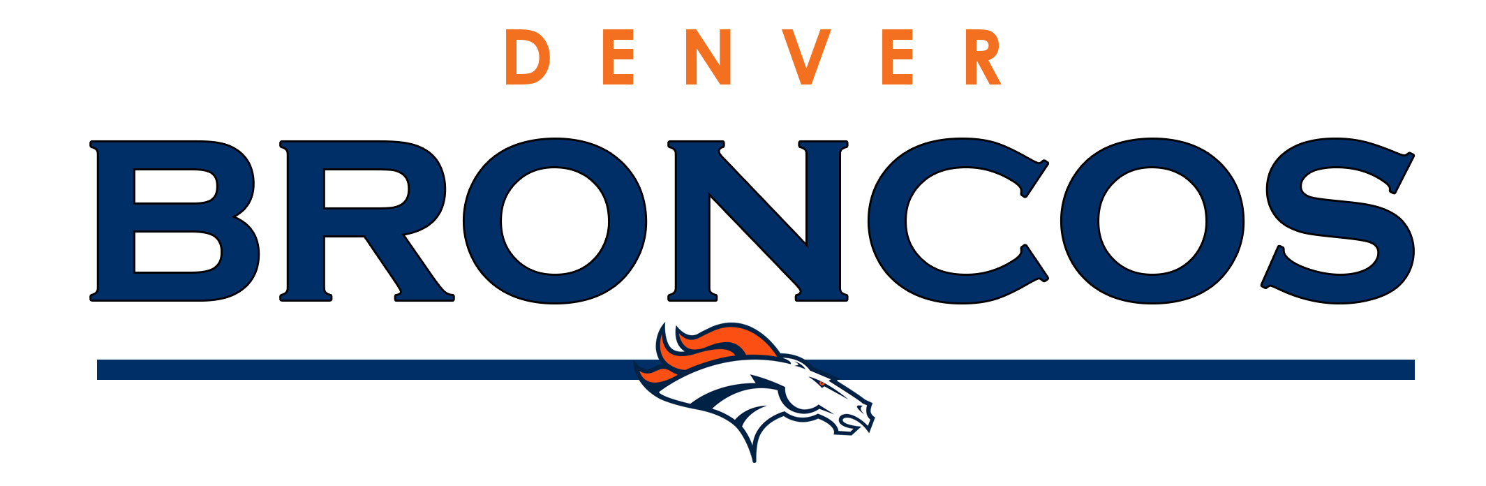 Denver Broncos Text Logo PNG Transparent pngteam.com
