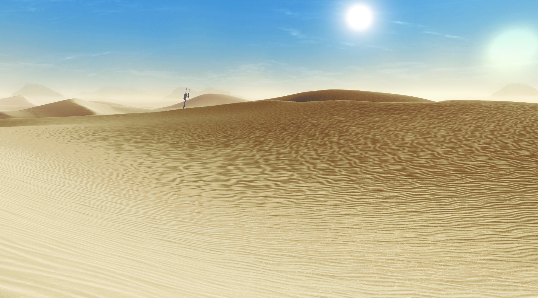 Пустыня Татуин на фоне