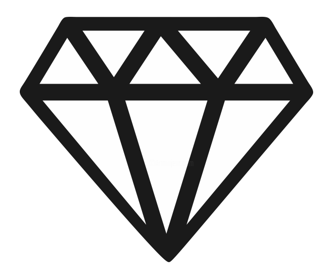 Diamond Black and White PNG Images - Diamond Png