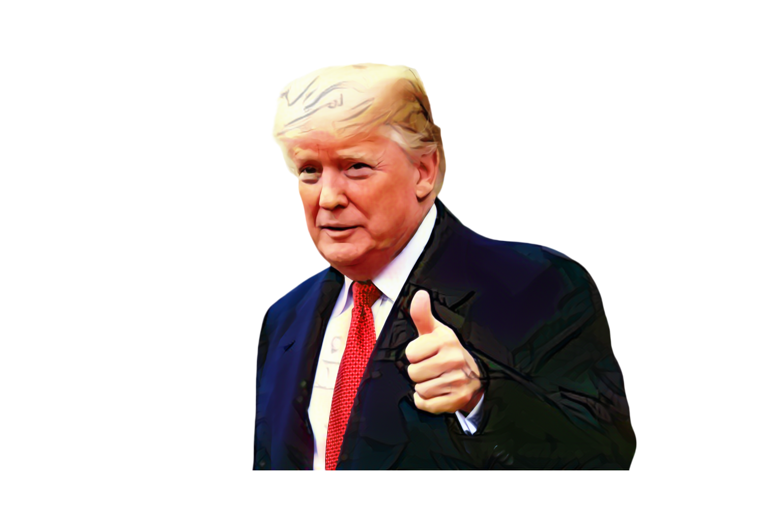 Donald Trump Victory Pose PNG HD Transparent pngteam.com