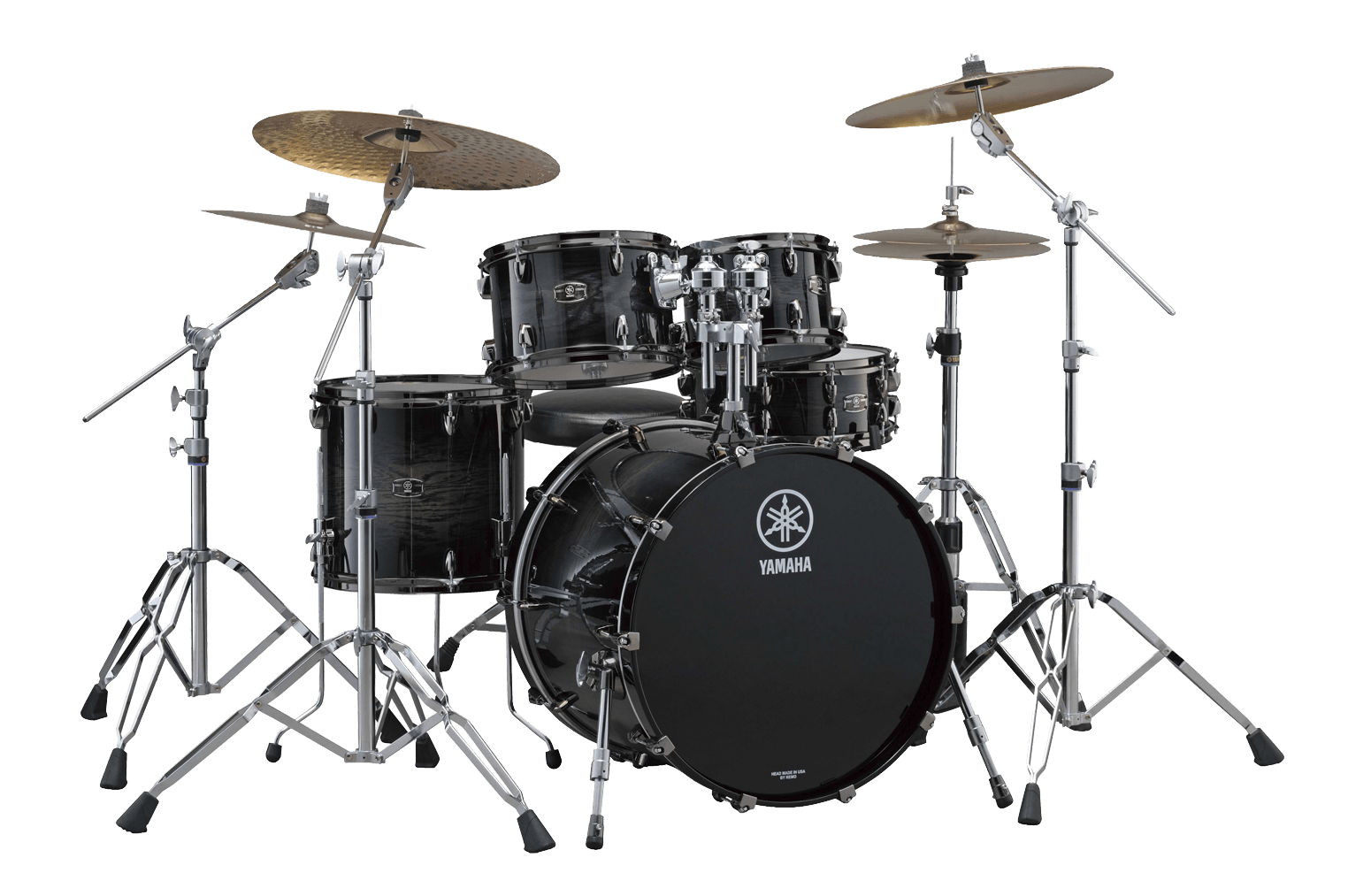 Black Drums Kit PNG Image in Transparent