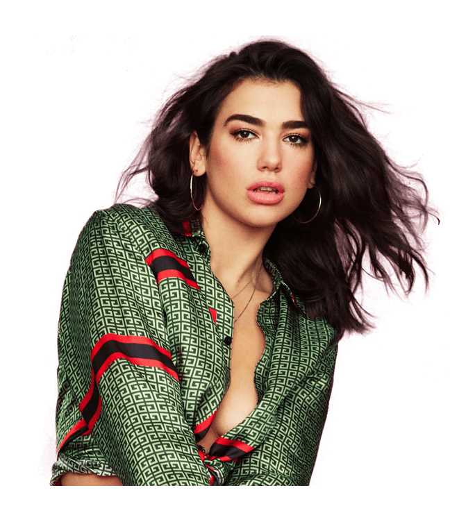 Dua Lipa Green Dress PNG Image in Transparent