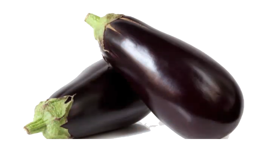 2 Eggplants PNG Image in Transparent