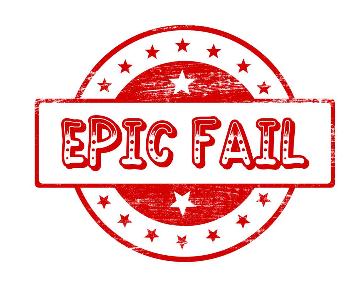 Epic Fail Text Stamp PNG Red Text Transparent