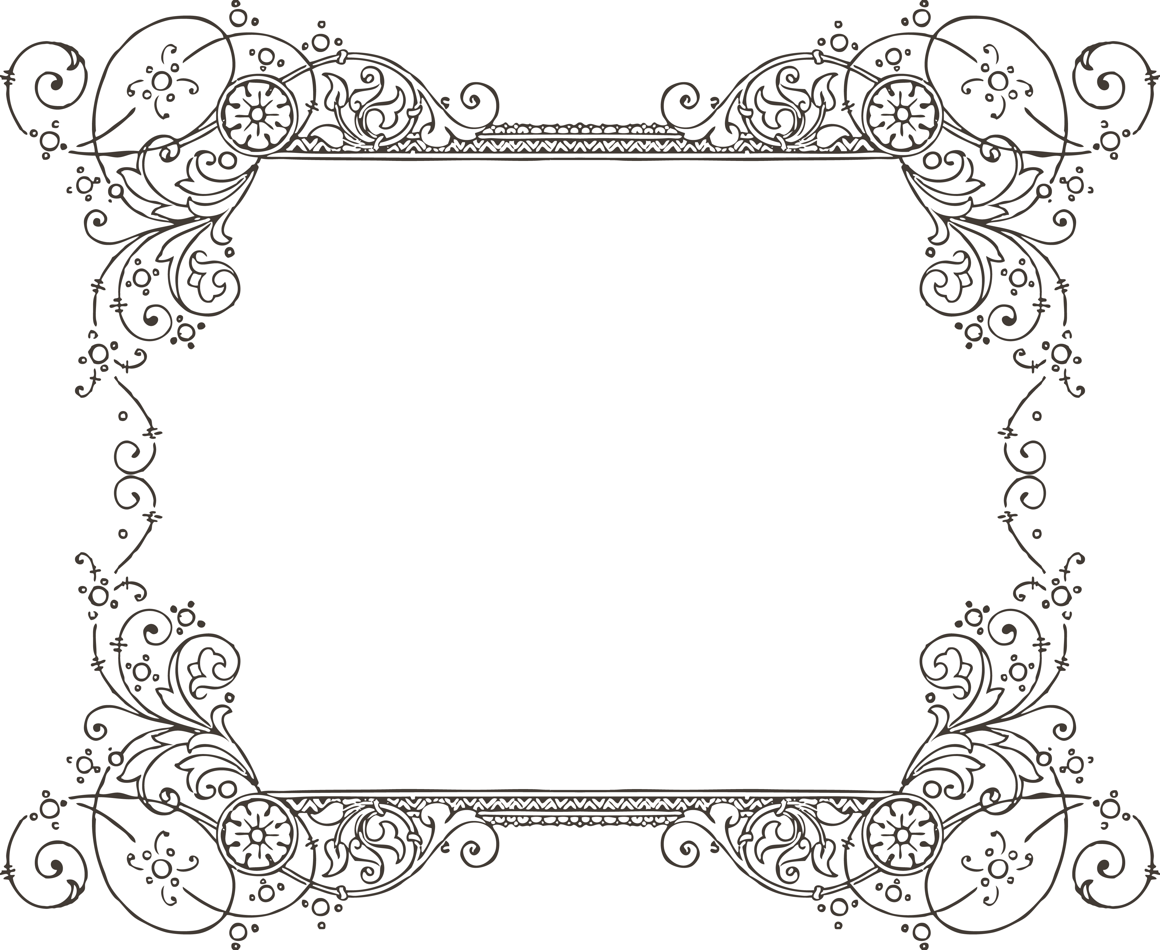 Fancy Wedding Border PNG in Transparent