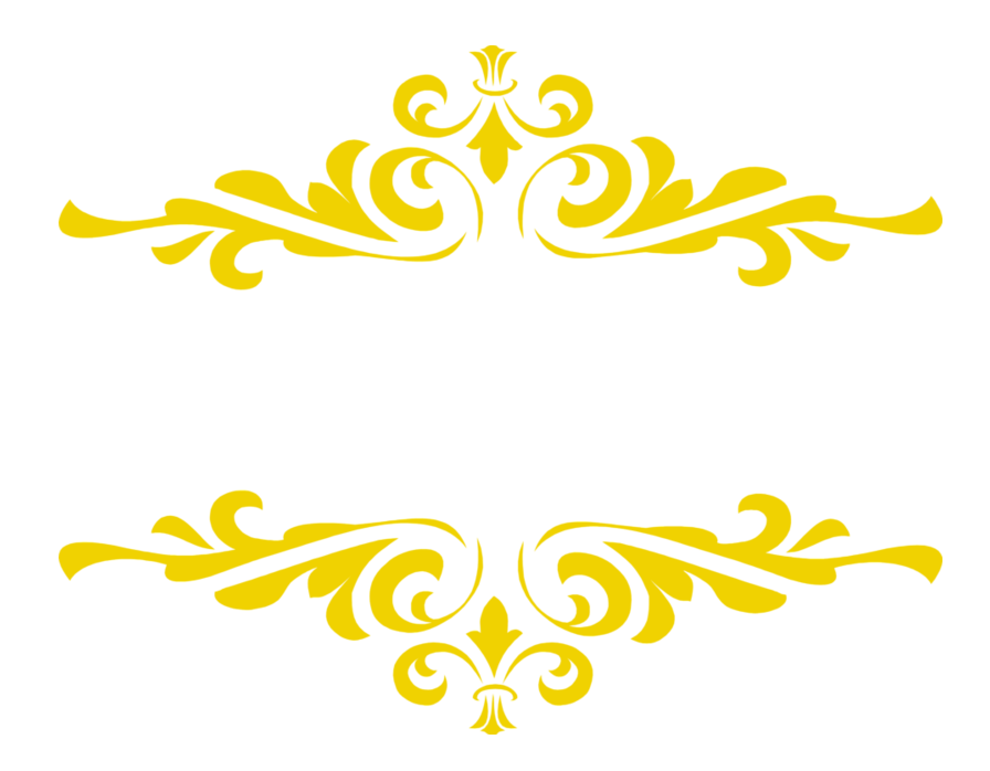 Yellow Fancy Wedding Border PNG HD 