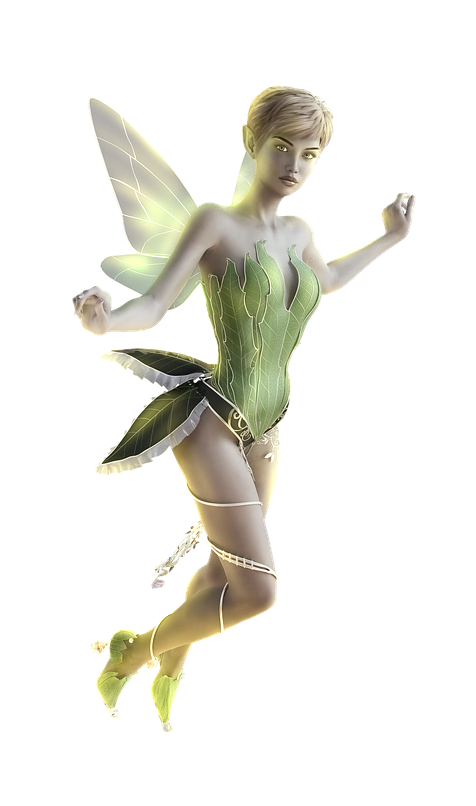 Fantasy Fairy Green Angel PNG HD Image