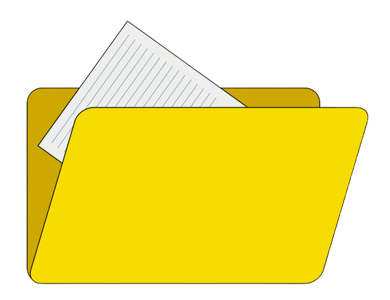 Yellow Folders Clipart PNG