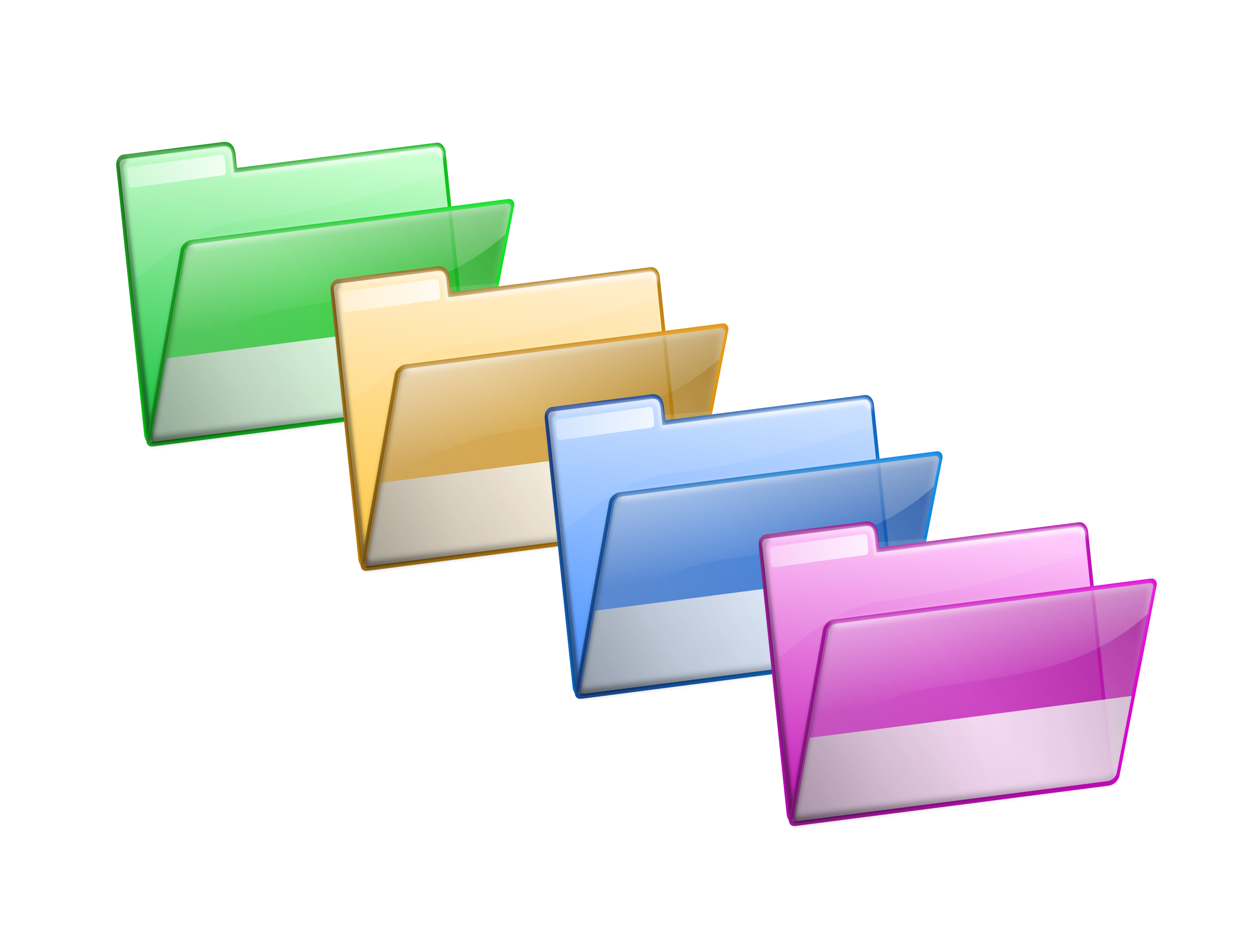 Colorful Folders PNG Image in Transparent - Folders Png