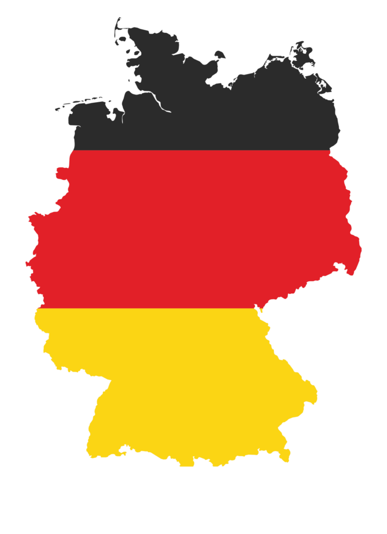 German Flag on Germany Map PNG Transparent Background pngteam.com