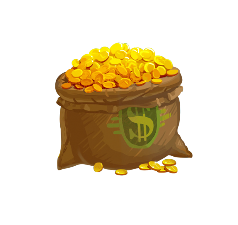 Bag of Gold Coins  Transparent PNG Photo pngteam.com