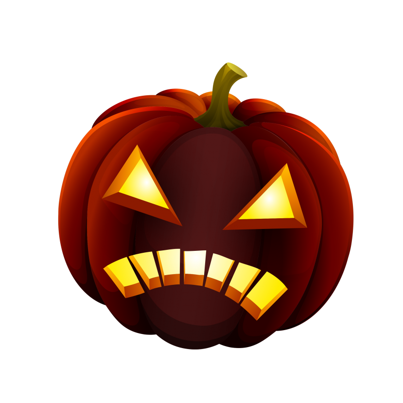 Scary Halloween Pumpkin PNG Photo pngteam.com