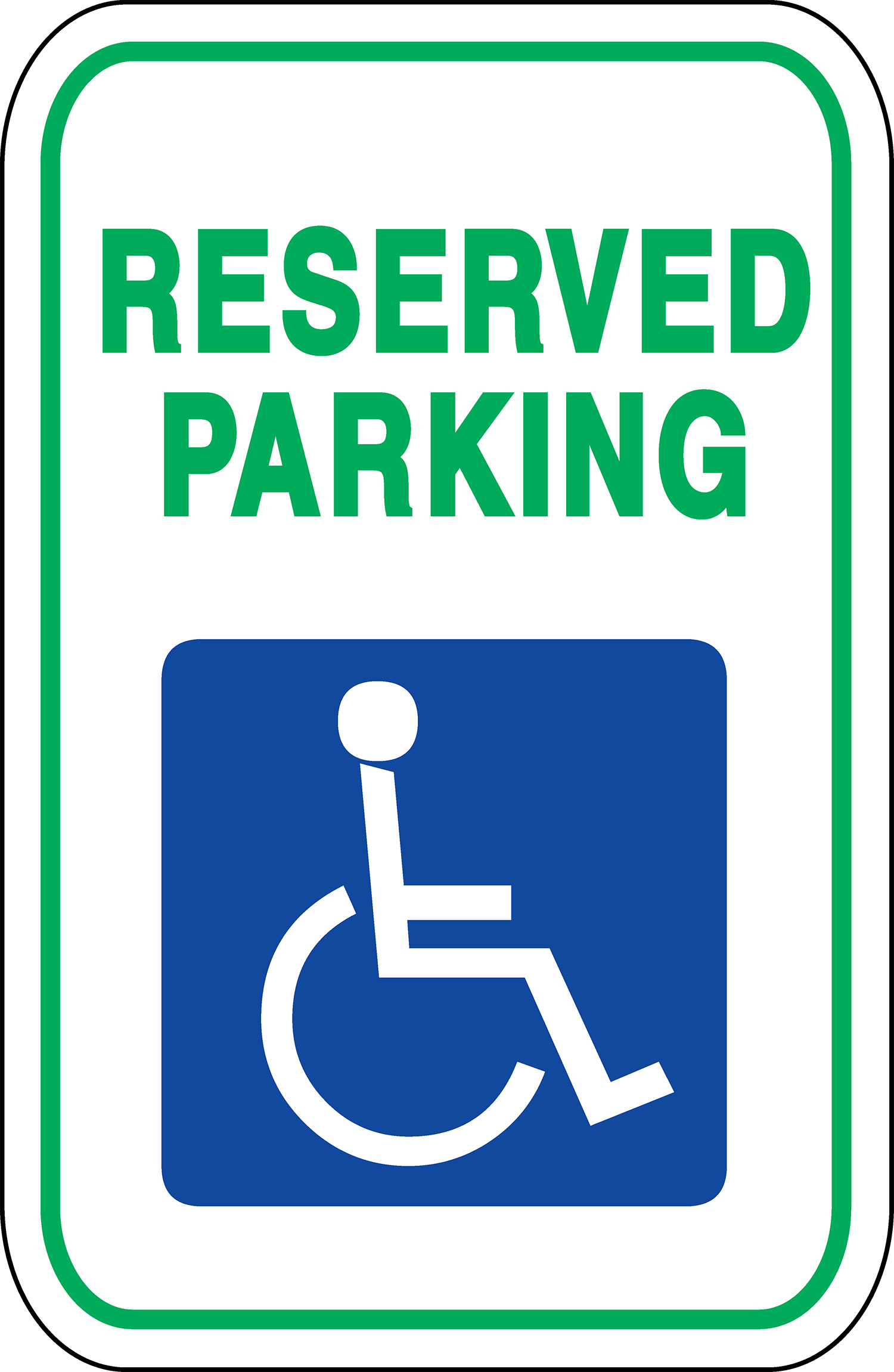 Handicapped Reserved Parking Sign PNG - Handicapped Reserved Parking Sign Png
