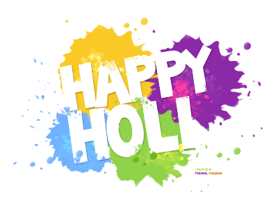 Happy Holi Text PNG