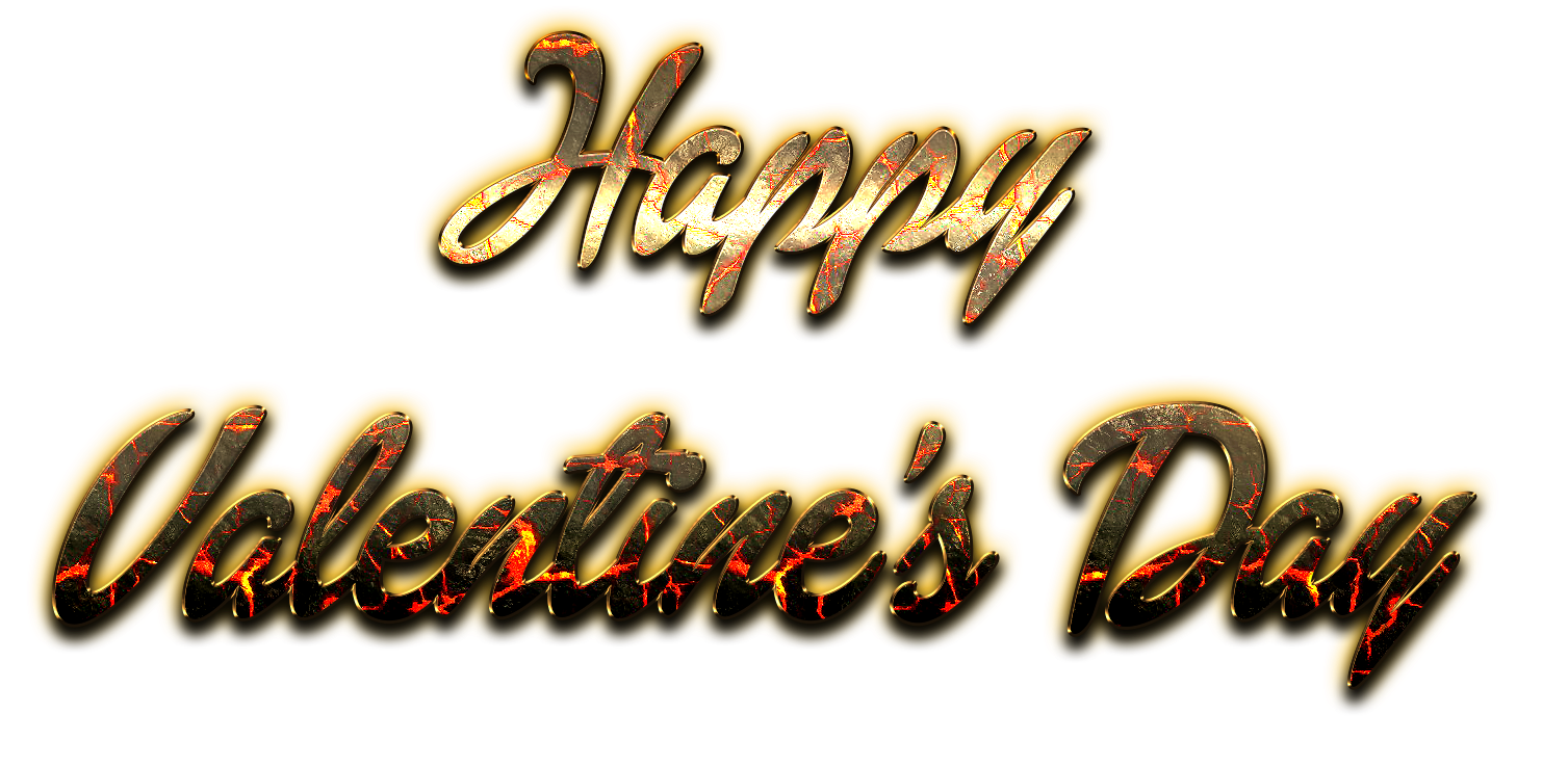 Happy Valentines Day Word PNG Photo