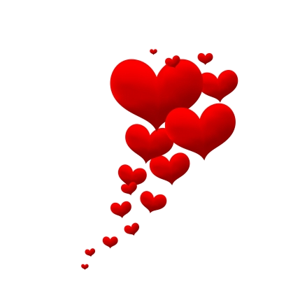Hearts Flying PNG Heart Rain PNG image Transparent - Heart Png