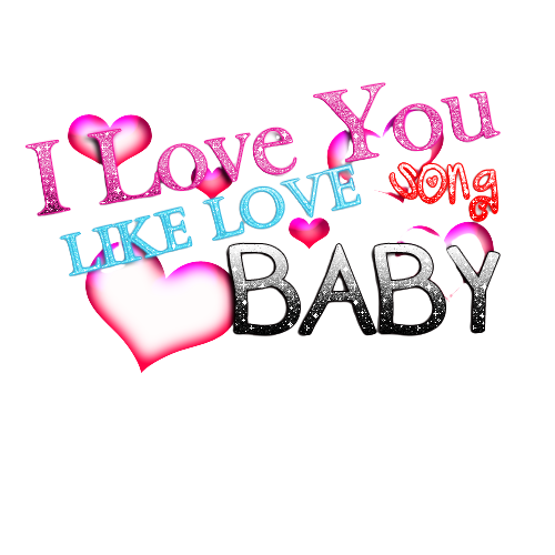 I Love You PNG Words Download