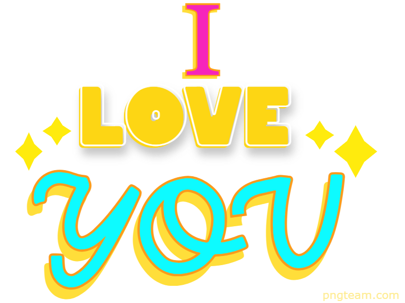 Download I Love You Text PNG pngteam.com